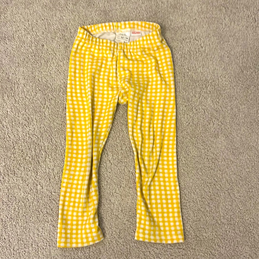 Zara yellow checkered leggings